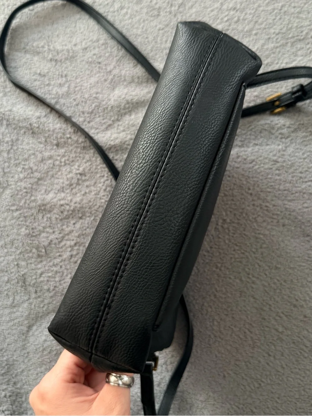 Universal Thread Black Pebbled Leather Cayden Crossbody Bag